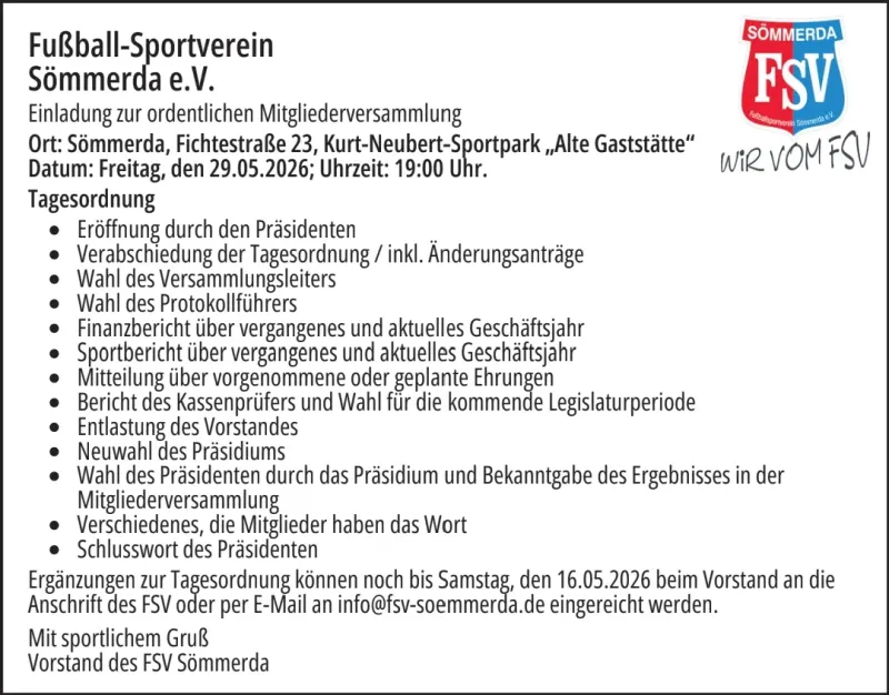 Mitgliederversammlung 2026