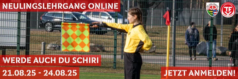 Werde auch du Schiri - neuer Anwärterlehrgang startet am 21.08.2025